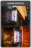 Black Scroll Barber Pole 75x17cm